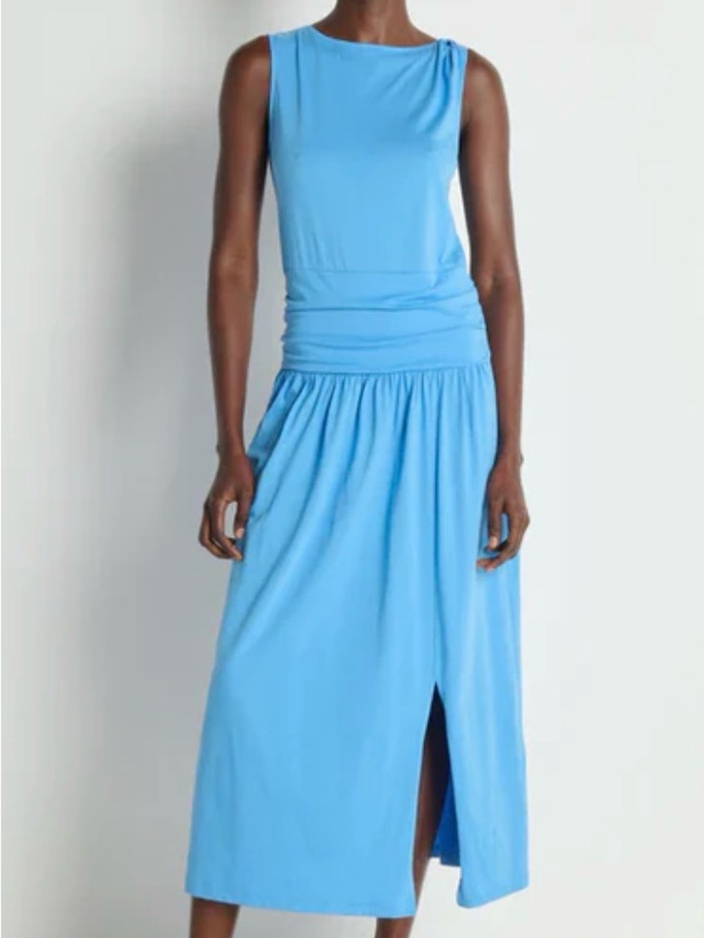 Anthro Nation Los Angeles blue Sleeveless Cleo Midi Dress‎ XXL